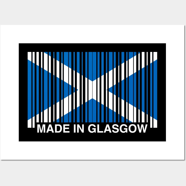 Made in Glasgow Funny Scottish Flag Wall Art by GiftTrend